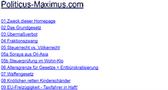 Desktop Screenshot of politicus-maximus.com